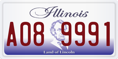 IL license plate A089991