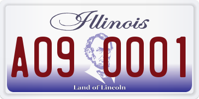 IL license plate A090001