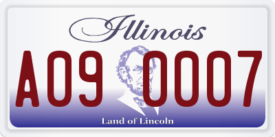 IL license plate A090007