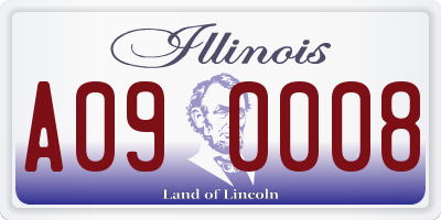 IL license plate A090008