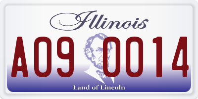 IL license plate A090014