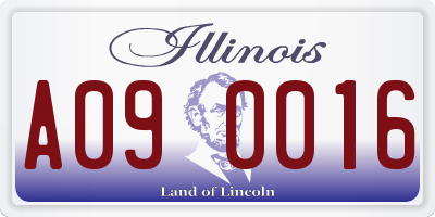 IL license plate A090016