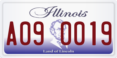 IL license plate A090019