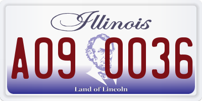 IL license plate A090036