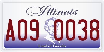 IL license plate A090038