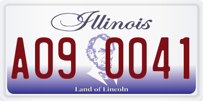 IL license plate A090041