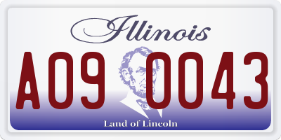 IL license plate A090043