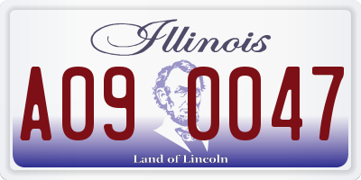IL license plate A090047