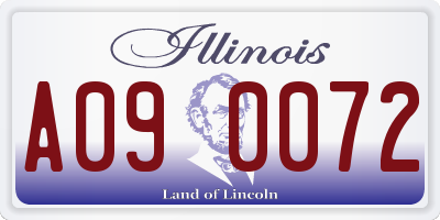 IL license plate A090072