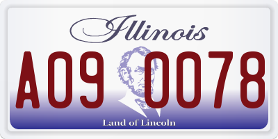 IL license plate A090078