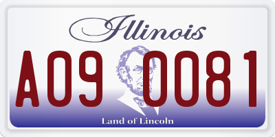 IL license plate A090081
