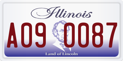 IL license plate A090087