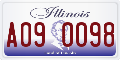 IL license plate A090098