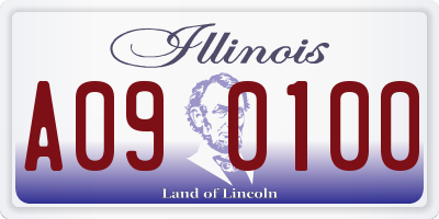 IL license plate A090100