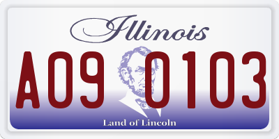 IL license plate A090103