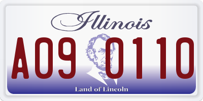 IL license plate A090110