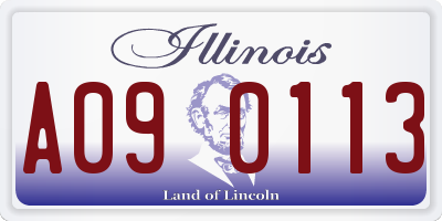 IL license plate A090113
