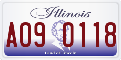 IL license plate A090118