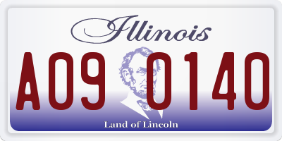 IL license plate A090140