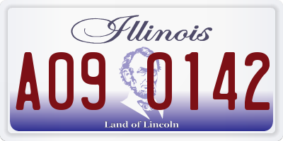 IL license plate A090142