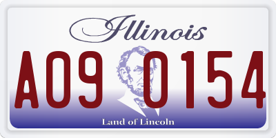 IL license plate A090154