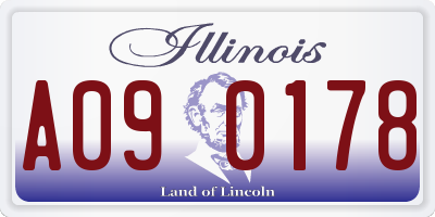 IL license plate A090178