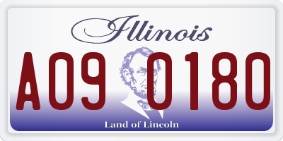 IL license plate A090180