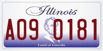 IL license plate A090181