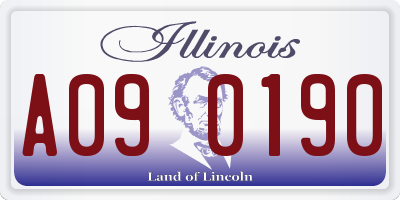 IL license plate A090190