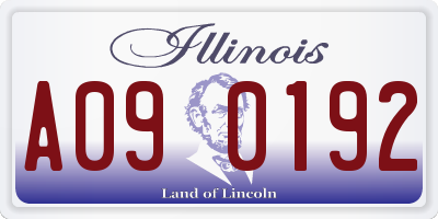 IL license plate A090192