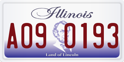 IL license plate A090193