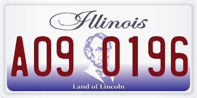 IL license plate A090196