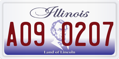 IL license plate A090207