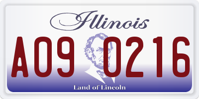 IL license plate A090216