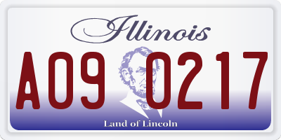 IL license plate A090217