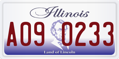 IL license plate A090233