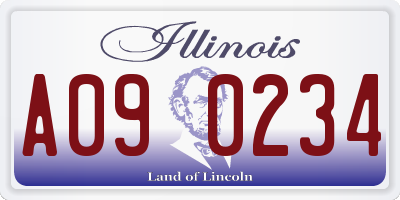 IL license plate A090234