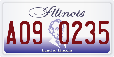 IL license plate A090235