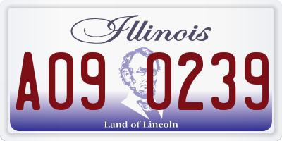 IL license plate A090239