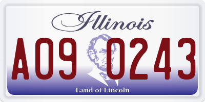 IL license plate A090243
