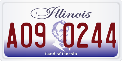 IL license plate A090244