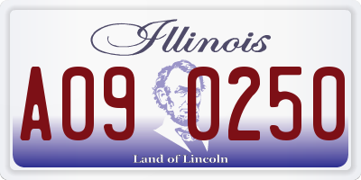 IL license plate A090250