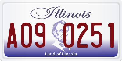 IL license plate A090251