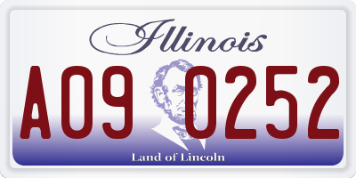 IL license plate A090252