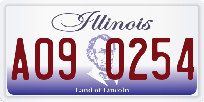 IL license plate A090254