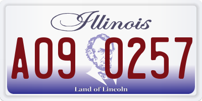 IL license plate A090257