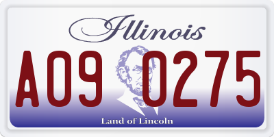 IL license plate A090275
