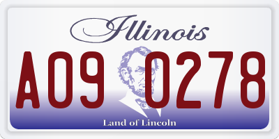 IL license plate A090278