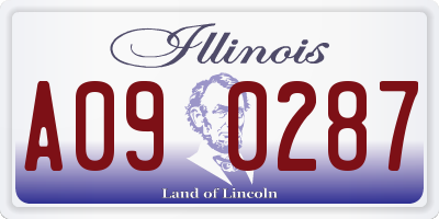 IL license plate A090287
