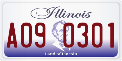 IL license plate A090301